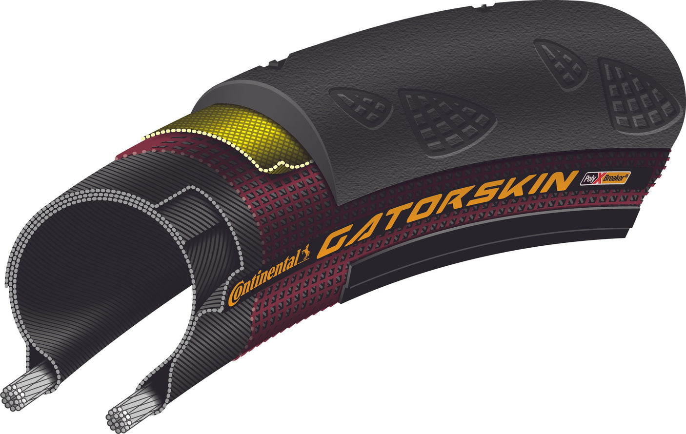 Continental GatorSkin Drahtreifen 26x1 1/8" PolyX Breaker
