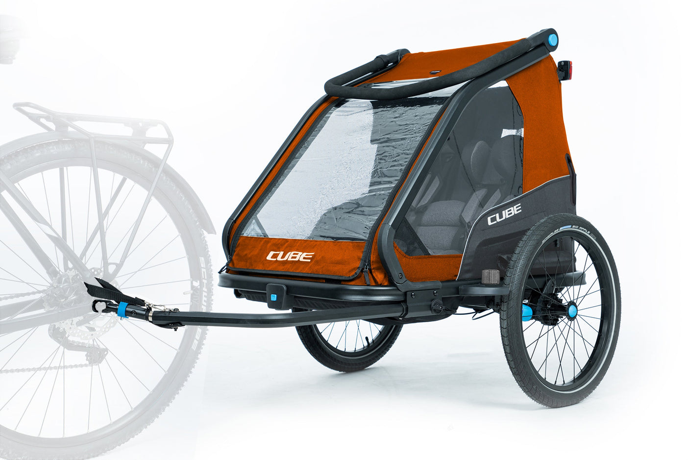 CUBE Kinder Fahrradanhänger Double CMPT X Actionteam