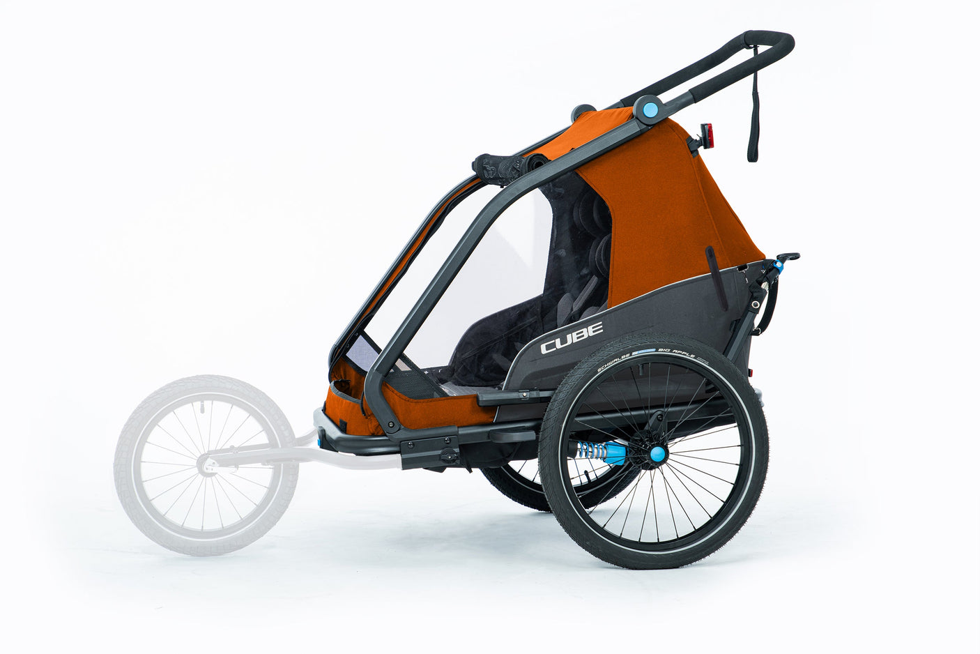 CUBE Kinder Fahrradanhänger Double CMPT X Actionteam