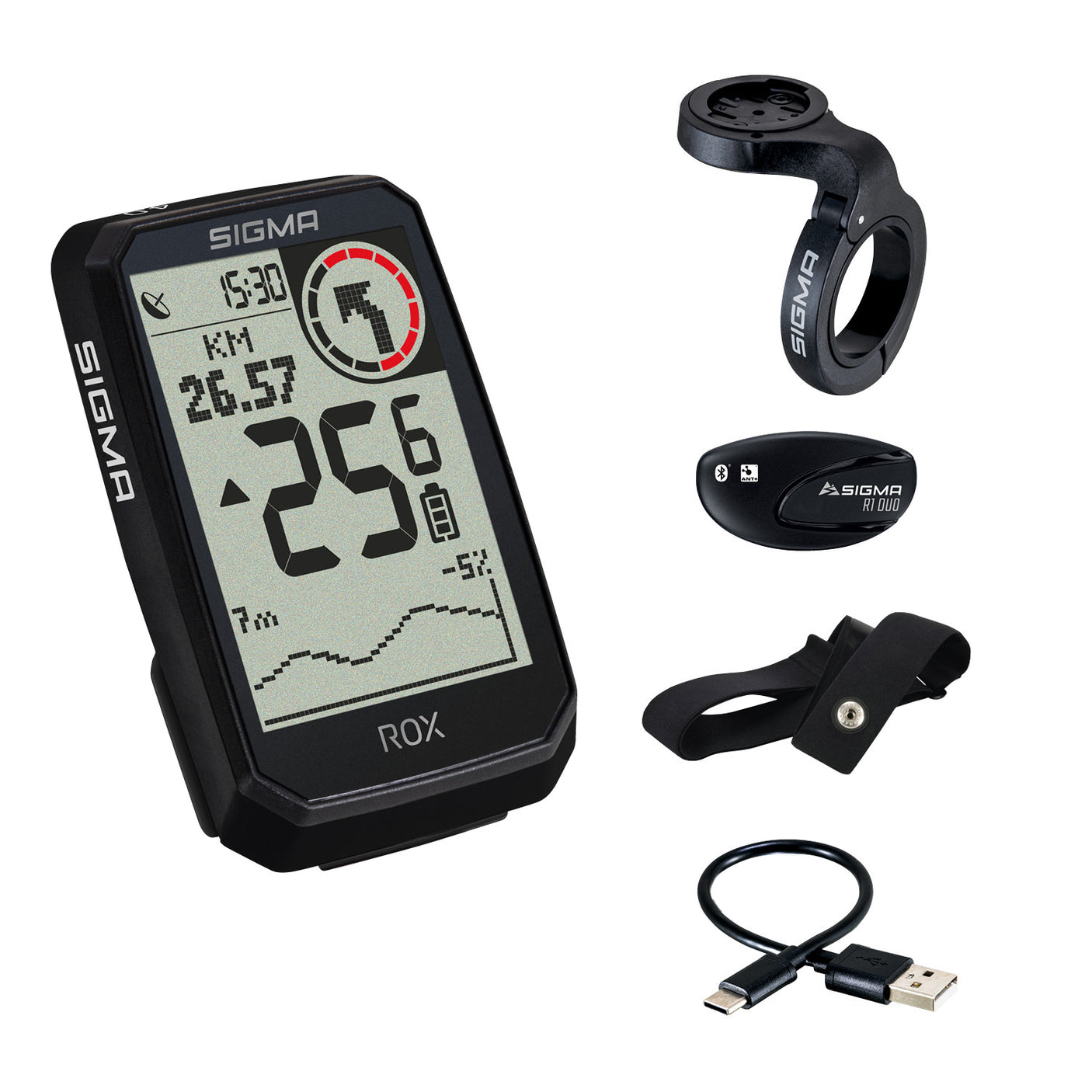 Sigma ROX 4.0 Endurance Navigationscomputer HR Set schwarz