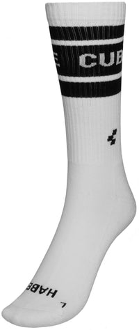Cube Socke After Race High Cut | Unisex Fahrradsocken | white´n´black – aktuelle Variante