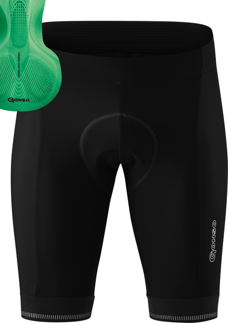 Gonso SITIVO Green M Shorts Herren black/bright green