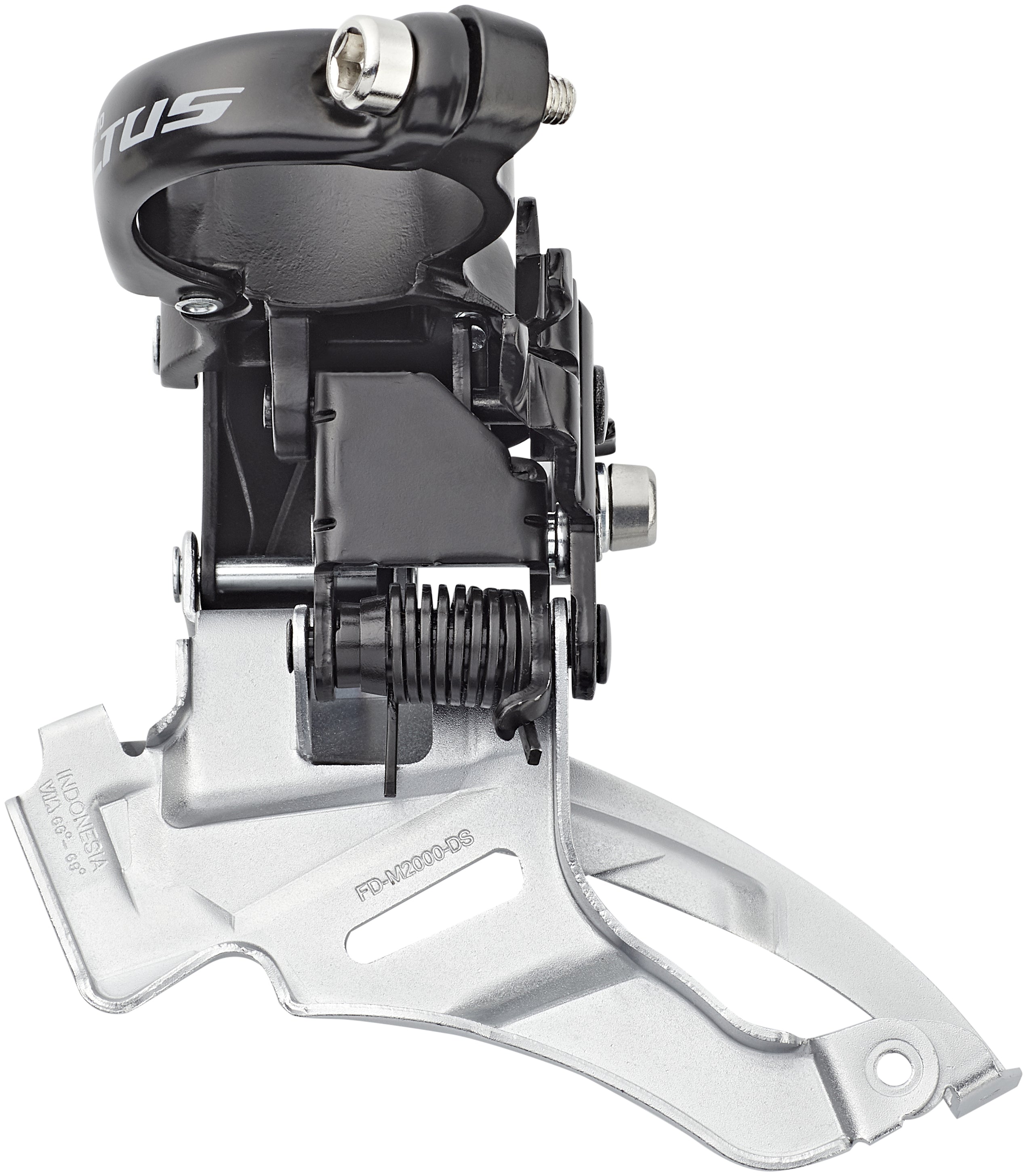 Shimano Altus FD-M2000 Umwerfer 3x9-fach Down Swing Schelle hoch silber/schwarz