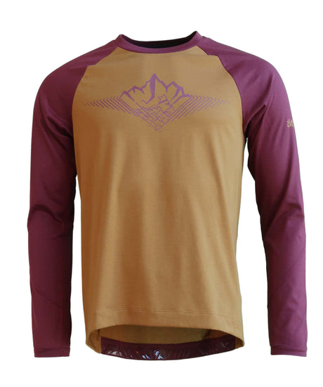 Zimtstern PureFlowz Shirt LS Men Golden Brown / Windsor Wine