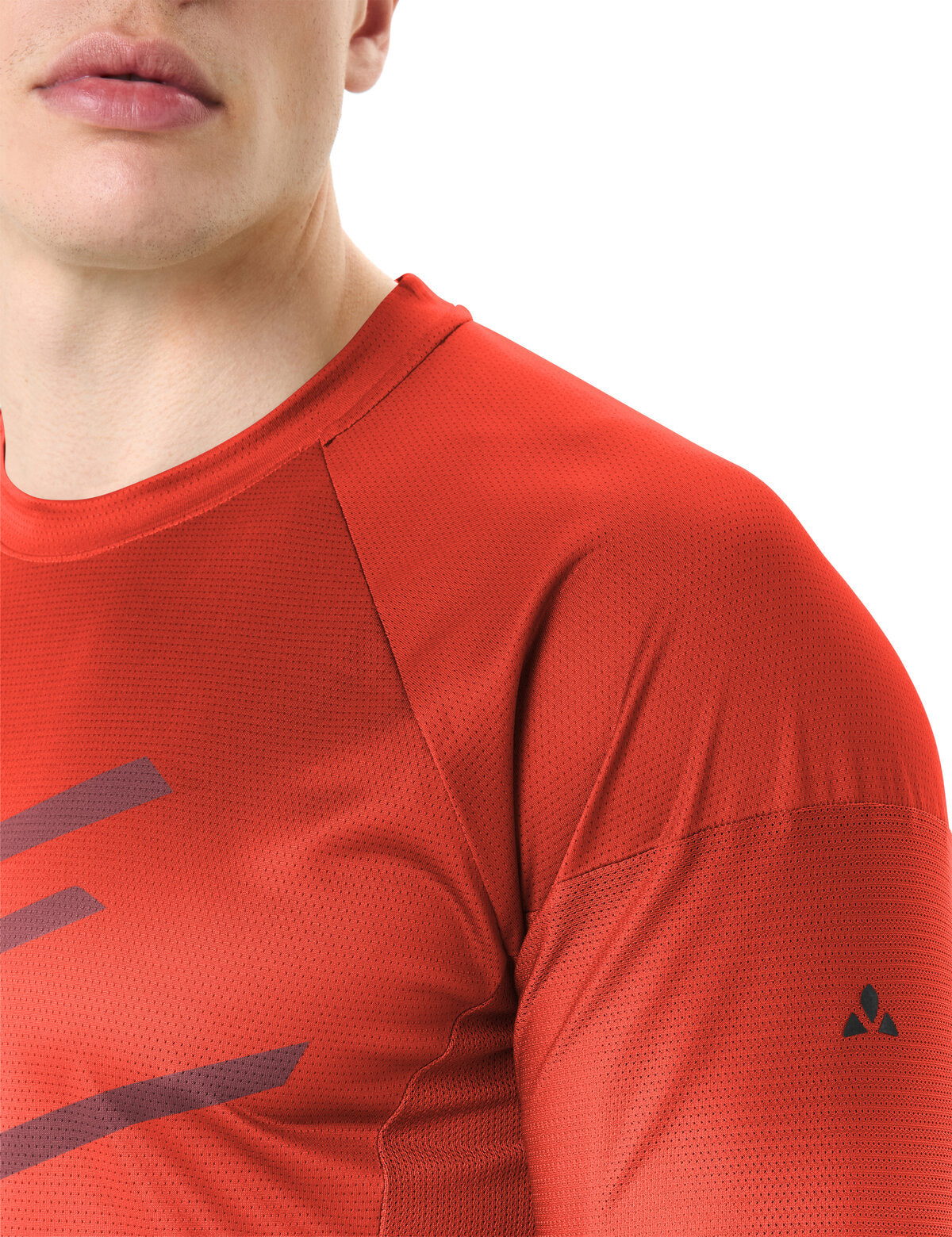 VAUDE Men's Moab LS T-Shirt VI glowing red/black
