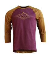 Zimtstern PureFlowz Shirt 3/4 Men Windsor Wine/Golden Brown