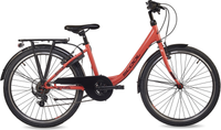 S'COOL chiX 24-K6 (2026) | 24 Zoll Kinderfahrrad | Coral/Dark Red – aktuelle Variante
