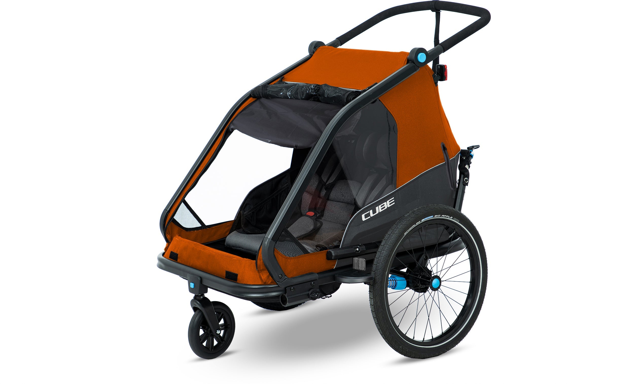 CUBE Kinder Fahrradanhänger Double CMPT X Actionteam