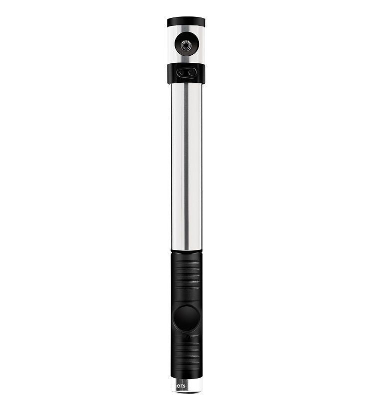 Crankbrothers Klic HP Handpumpe inkl. Rahmenhalter  silver