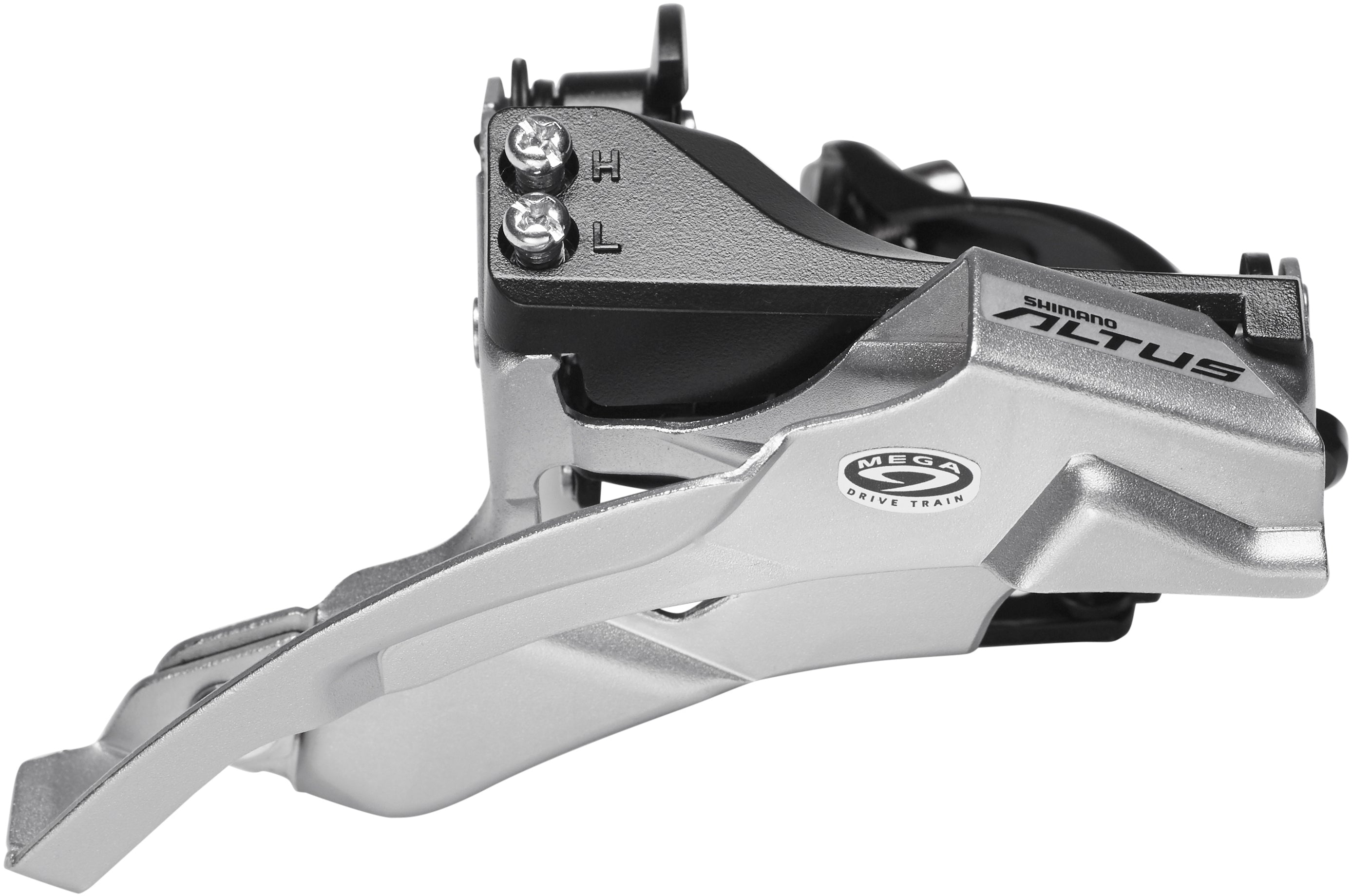 Shimano Altus FD-M370 Umwerfer 3x9-fach Schelle Dual-Pull schwarz/silber