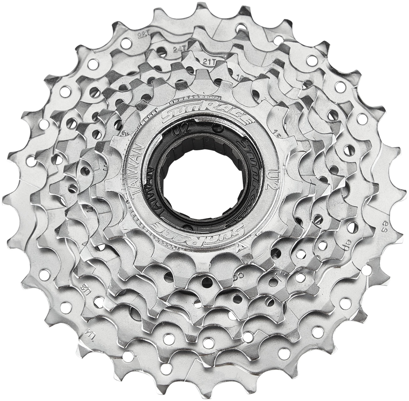 SunRace MFM30 Schraubkranz 7-fach 13-28Z silber