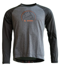 Zimtstern PureFlowz Shirt LS | Herren Radtrikot langarm | Pirate Black Melange / Pirate Black – aktuelle Variante