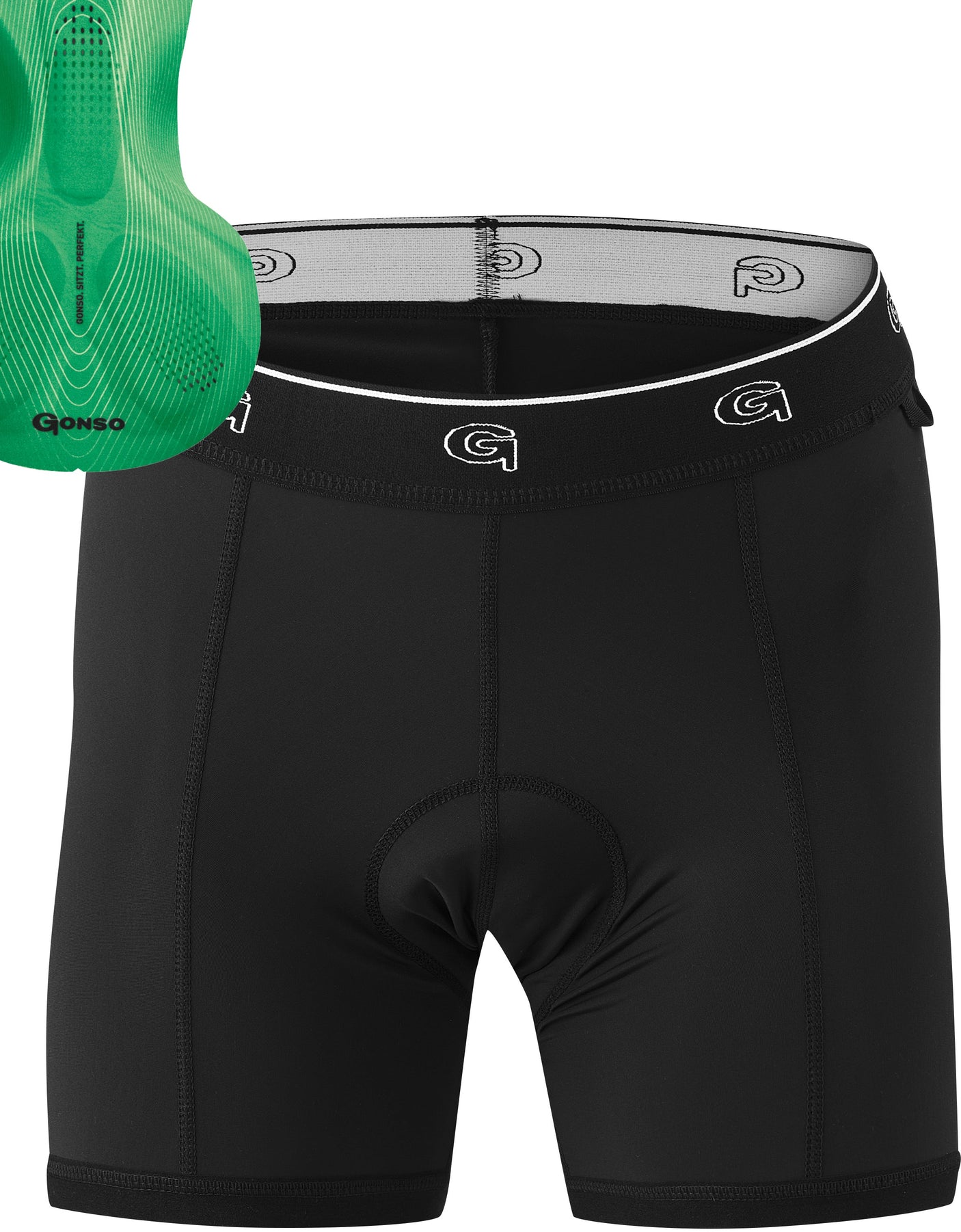 Gonso SITIVO Green Shorts Damen black/bright green
